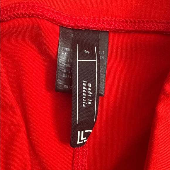 Red Women's Athletic Shorts - Picture 2 of 6